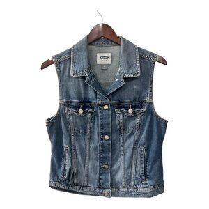 Old Navy Sleeveless Denim Vest Jacket Size M Women